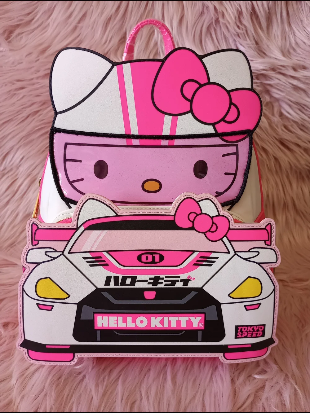 Loungefly Sanrio Hello Kitty Tokyo Speed Racer Cosplay Mini Backpack